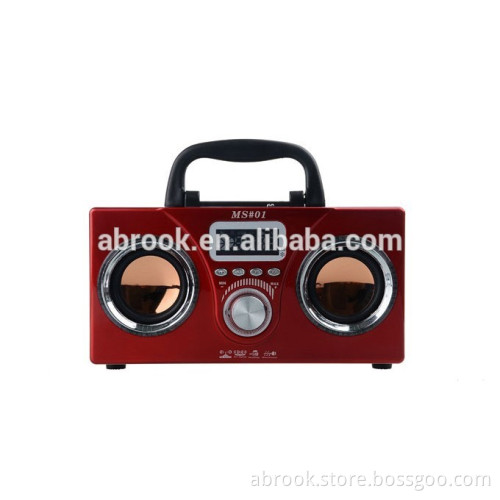 Hot sale mini portable led neon wood speaker cabinets light